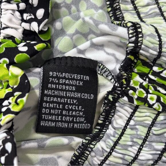 Essentials by Milano | Women’s High Neck Lime Green Halter Snakeskin Blouse S - Picture 8 of 16